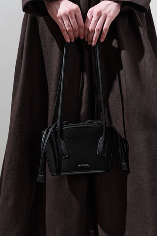 Mini Canvas Bucket Bag Black