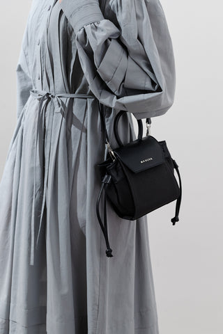 Canvas Flap Mini Bag Black