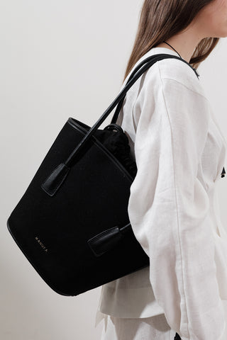 Canvas Bucket Bag Black