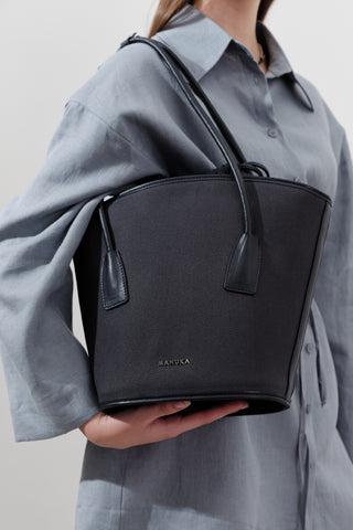 Canvas Bucket Bag Navy Blue