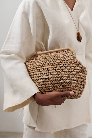 Straw Clutch Natural