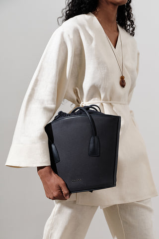 Canvas Bucket Bag Navy Blue