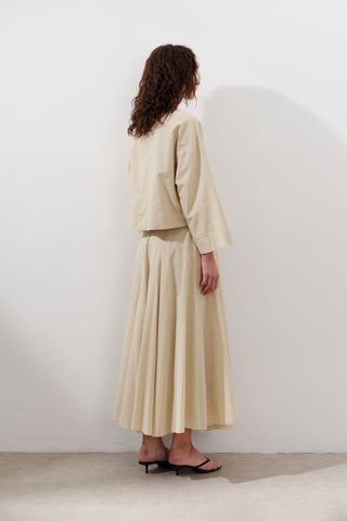 Cotton Crop Long Sleeve Top Pastel Yellow