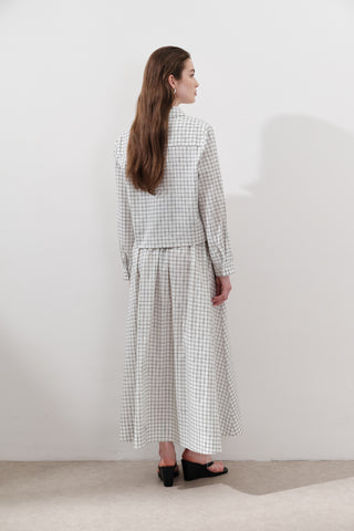 Patterned Poplin Shirt Ecru