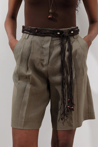 Rustic Braided Belt Brown