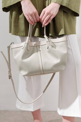 Canvas Mini Bag With Stitch Detail Pistachio