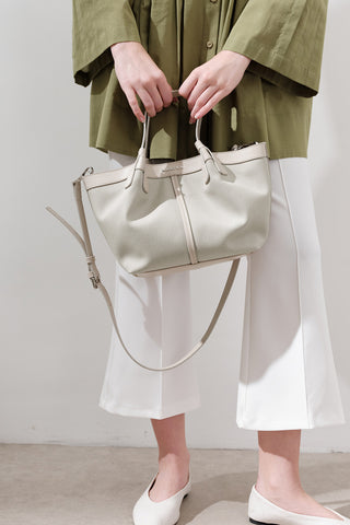 Canvas Mini Bag With Stitch Detail Pistachio