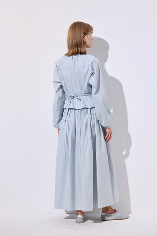 BAĞLAMA DETAYLI KISA BLUZ MAVİ