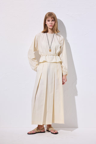 Tie Detail Cropped Blouse Vanilla