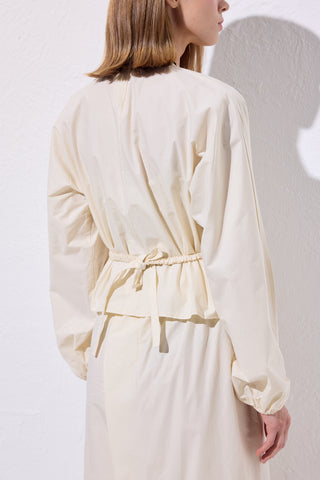 Tie Detail Cropped Blouse Vanilla