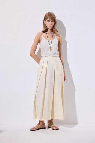 Wide Pleated Trousers Vanilla