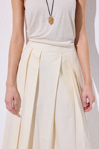 Wide Pleated Trousers Vanilla