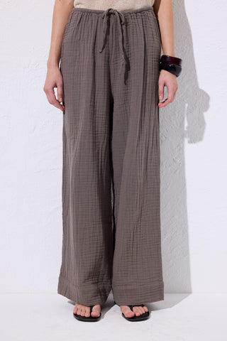 Muslin Tie Trousers Grey