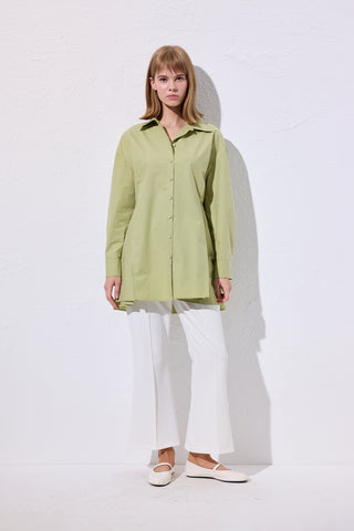 Tie-Front Shirt Green