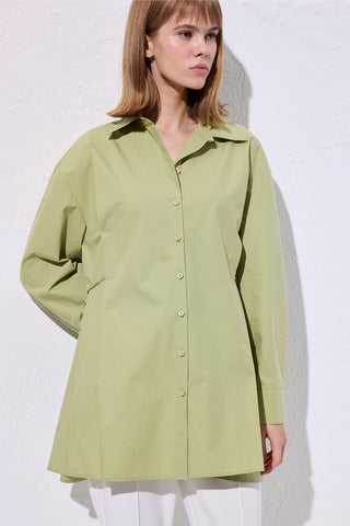 Tie-Front Shirt Green