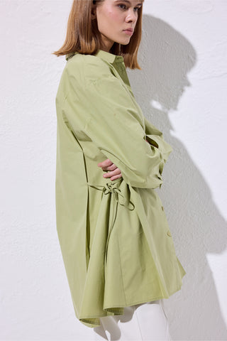 Tie-Front Shirt Green
