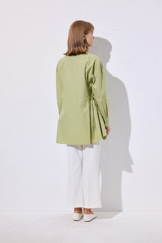 Tie-Front Shirt Green