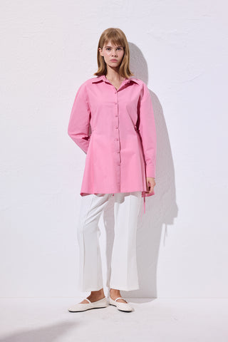 Tie-Front Shirt Pink