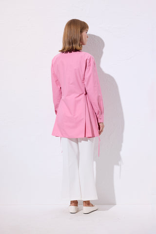 Tie-Front Shirt Pink
