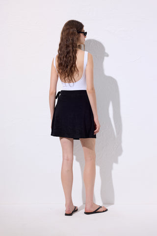 Terry Pareo Skirt Black