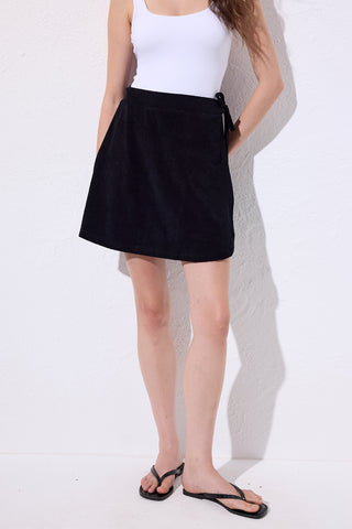 Terry Pareo Skirt Black