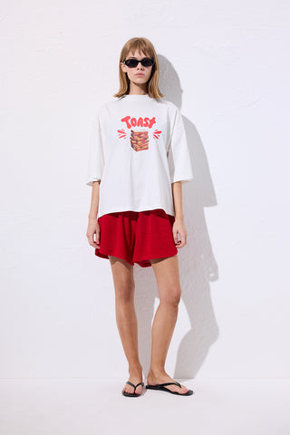 Printed Short-Sleeve T-Shirt Toast