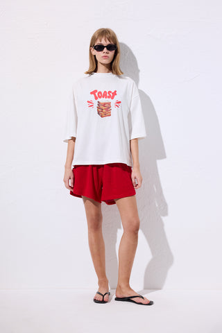 Printed Short-Sleeve T-Shirt Toast