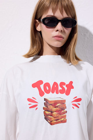 Printed Short-Sleeve T-Shirt Toast