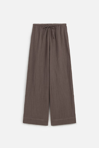 Muslin Kravat Pantolon Gri