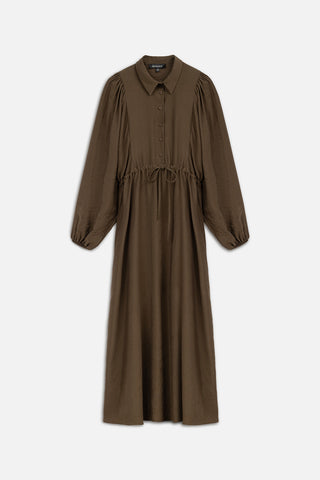 Tencel Fluid Dress Brown
