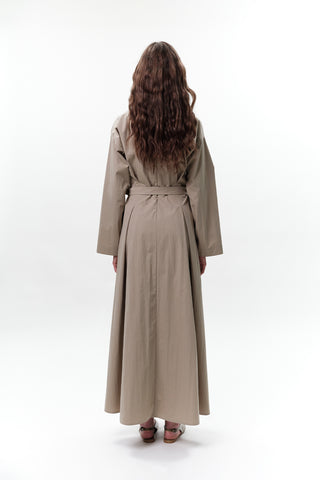 Belted Dress With Pockets Green