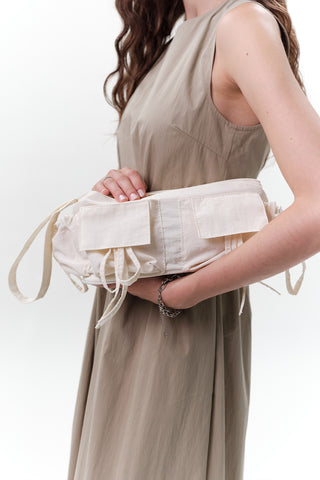 Drawstring Bag With Pockets Vanilla