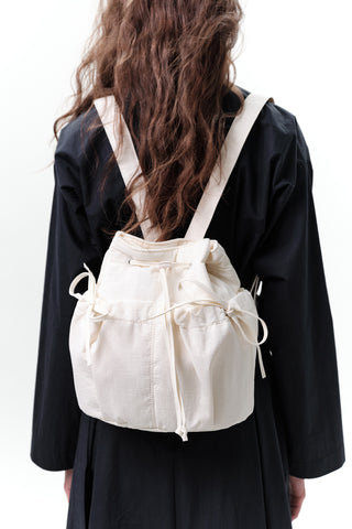 Ruched Backpack Vanilla