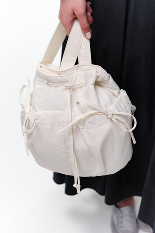 Ruched Backpack Vanilla