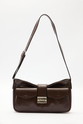 Hondae Buckle Bag Dark Brown