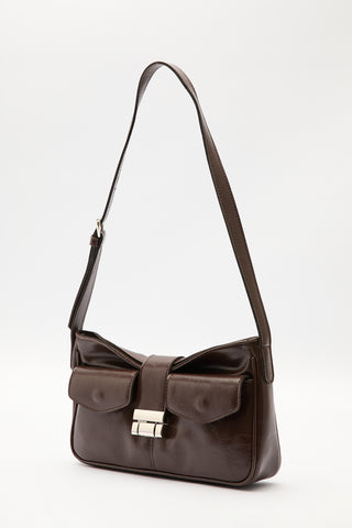 Hondae Buckle Bag Dark Brown