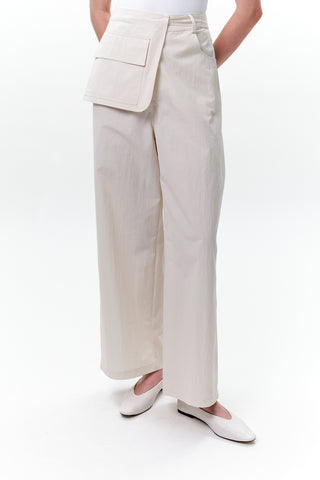 Belted Trousers With Pockets Stone