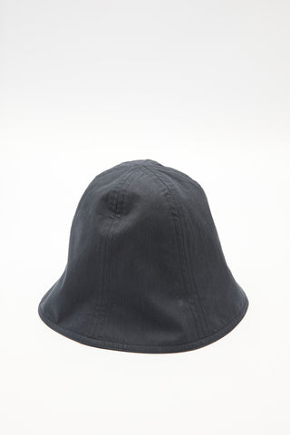 Elastic Trim Bucket Hat Navy Blue