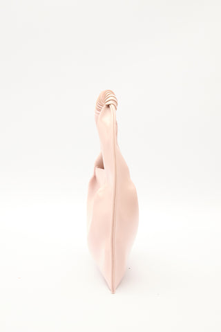 PARLAK DERİ EL ÇANTASI PEMBE