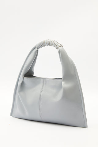 Glossy Leather Handbag Blue