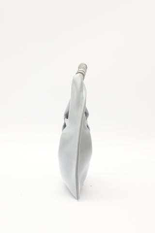 Glossy Leather Handbag Blue