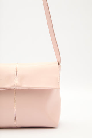 Faux Leather Flap Bag Pink
