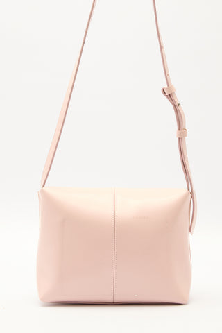Faux Leather Flap Bag Pink