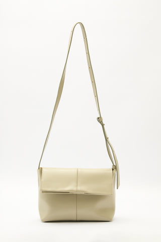 Faux Leather Flap Bag Green