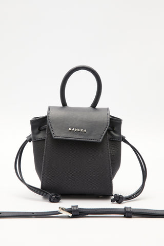 Canvas Flap Mini Bag Navy Blue