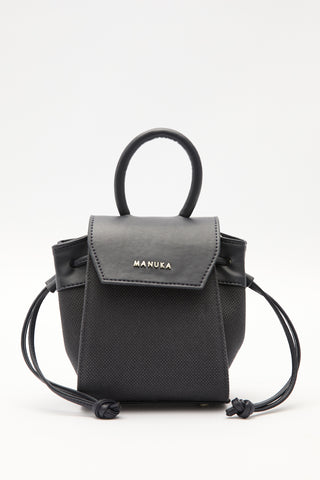 Canvas Flap Mini Bag Navy Blue