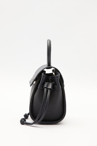 Canvas Flap Mini Bag Navy Blue