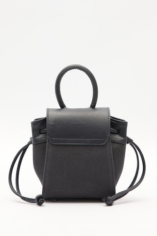 Canvas Flap Mini Bag Navy Blue