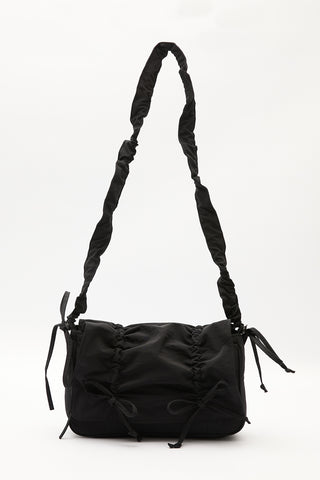 Ruched Shoulder Bag Black