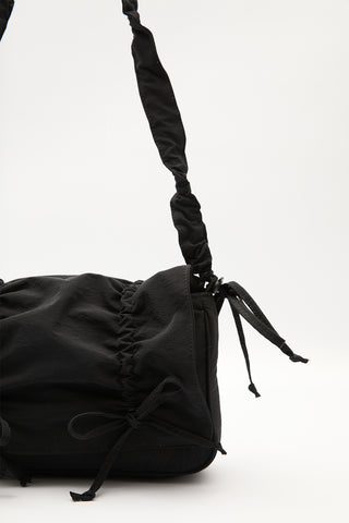 Ruched Shoulder Bag Black